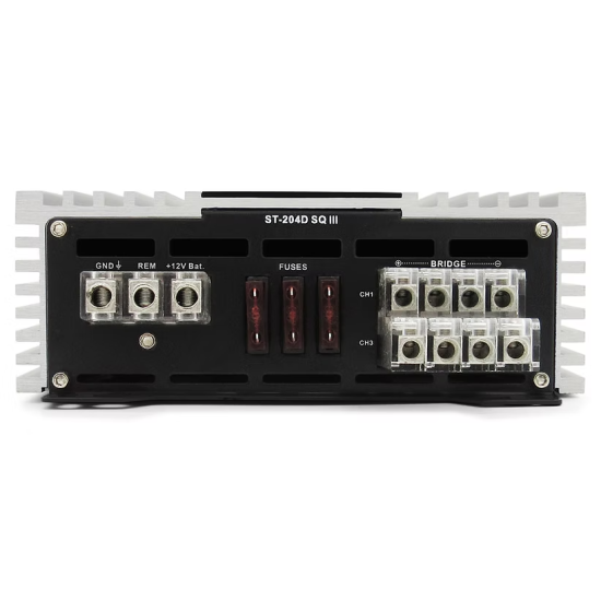 ZAPCO ST-204D SQ III 4-kanałowy wzmacniacz klasy D o wysokiej jakości dźwięku 4-kanałowy wzmacniacz klasy D SQ, 4Ω: 4 x 200W RMS